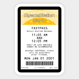 SpaceStation Earth Fastpass Sticker